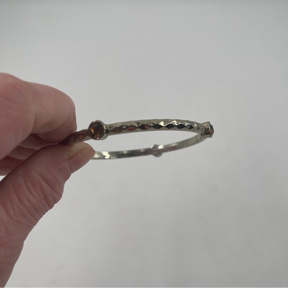 Graziano Set of 2 - Women’s Signed Amber Gemstone 7” Bangle Bracelets. - Picture 5 of 11